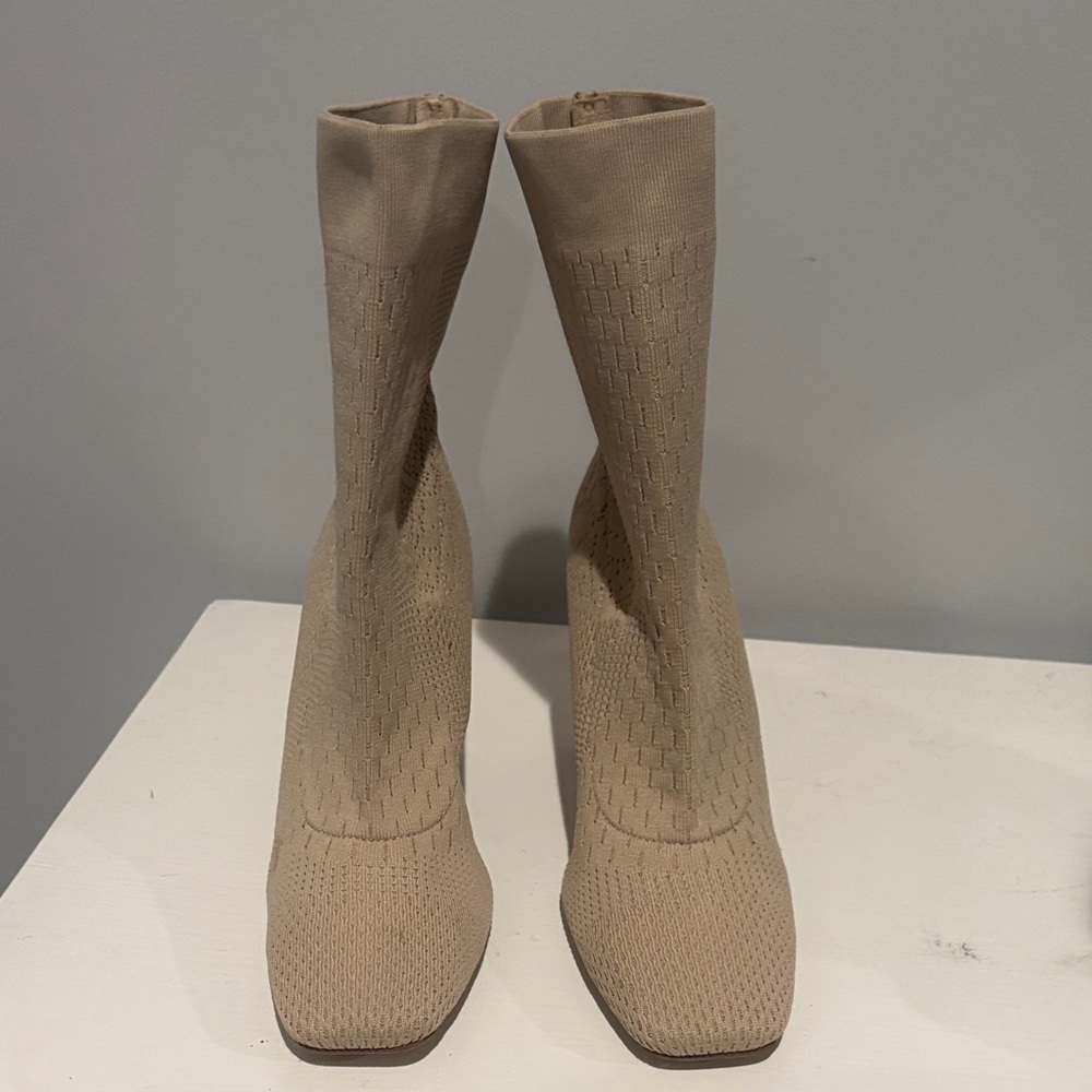 Charles By Charles David Beige Heeled Boots